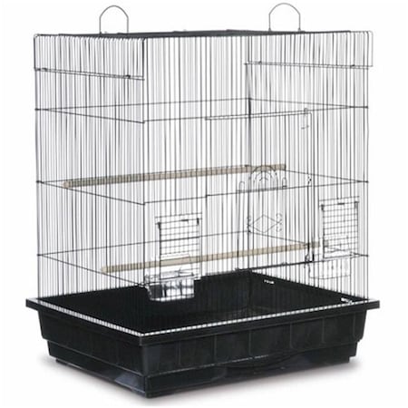 Prevue Hendryx Prevue Hendryx PP-25212-B Square Roof Parakeet Cage - Black PP-25212/B